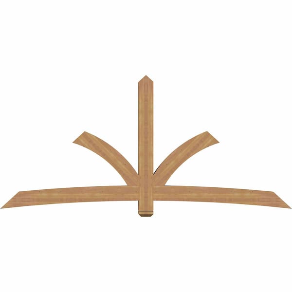 Ekena Millwork Davenport Timber Gable Bracket, Western Red Cedar, 108"W x 49"H x 5 1/2"D x 5 1/2"F, 11/12 Pitch GBW108X49X0606DAV00SWR - main